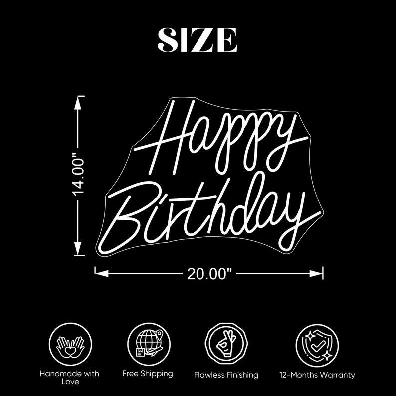 Custom Neon Sign Custom Birthday Sign Birthday Neon Light Birthday