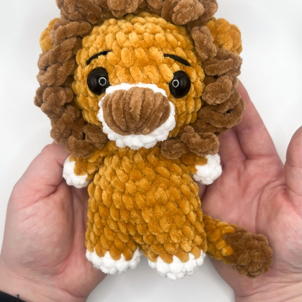 Baby lion crochet pattern- safari crochet pattern, amigurumi crochet lion pattern