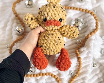 puddles the duck | amigurumi duck pattern, low sew, crochet pattern, spring crochet, crochet duck, crochet farm, spring pattern, crochet