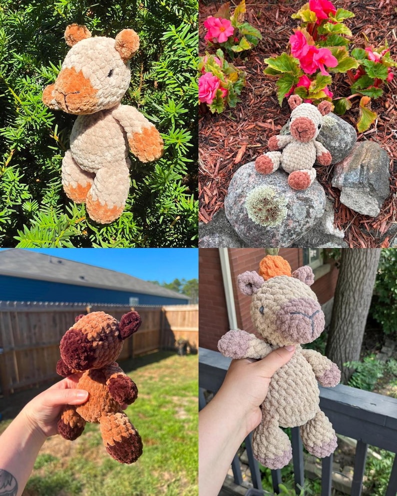 Cara the capybara | amigurumi capybara pattern, no sew, low sew, crochet pattern, crochet, crochet capybara, PDF image 10