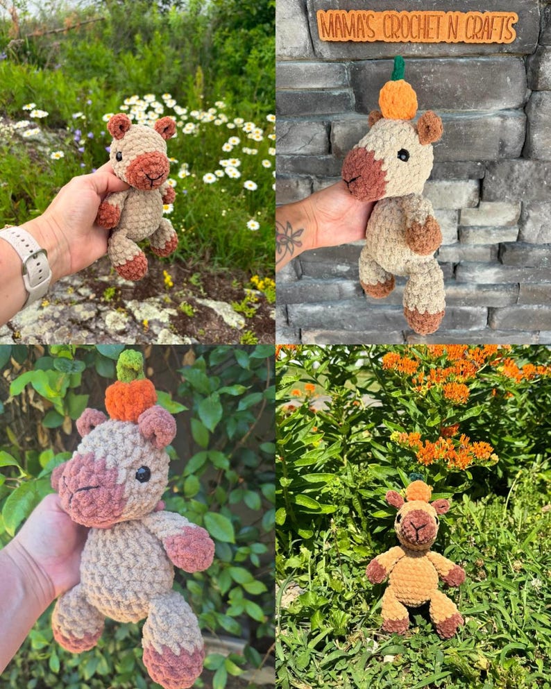 Cara the capybara | amigurumi capybara pattern, no sew, low sew, crochet pattern, crochet, crochet capybara, PDF image 9
