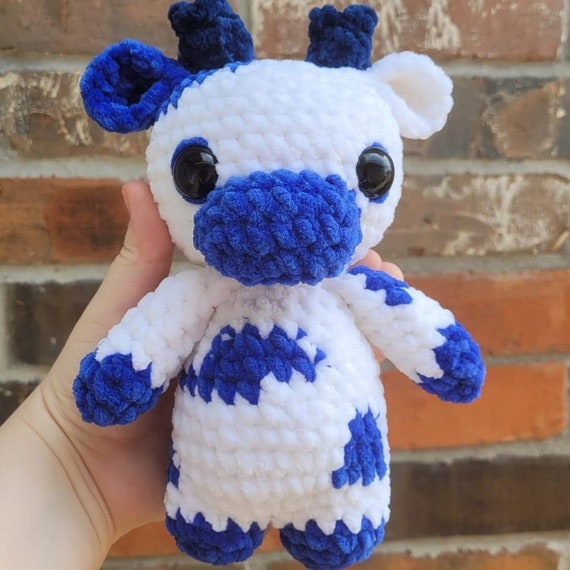 Mewaii® Crochet Blueberry Cow Crochet Kit for Beginners with Easy