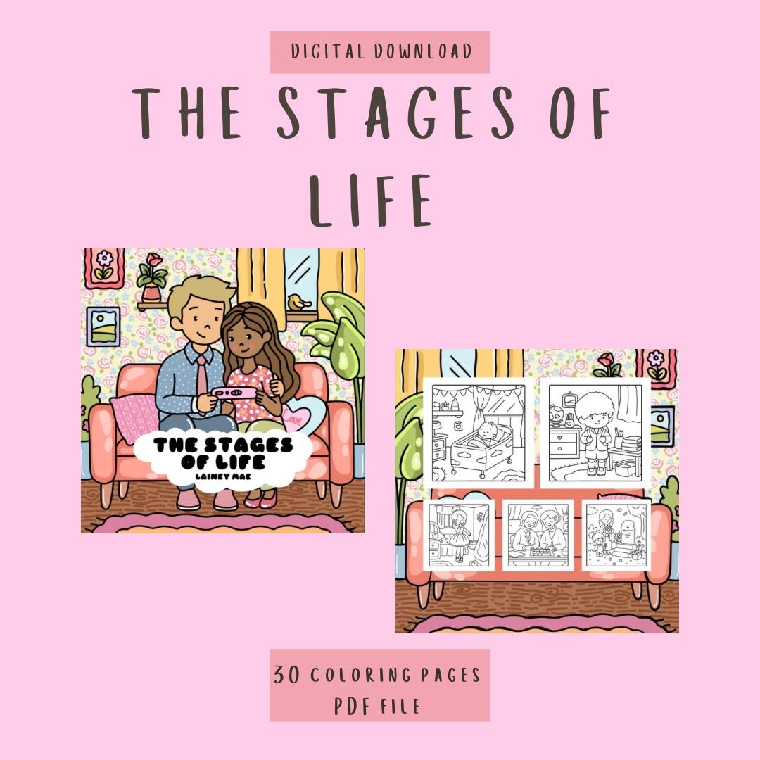 The Stages of Life Coloring Book- Digital Download Coloring Book ...