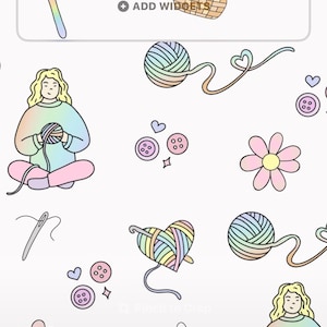 papel de parede aconchegante para celular - papel de parede com tema de crochê pastel para celular, papel de parede fofo para celular, papel de parede de crochê, madelinemaeco