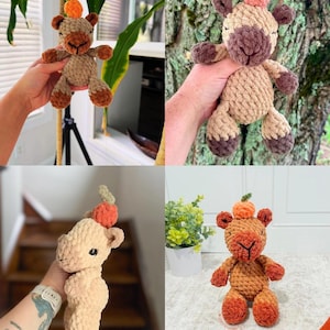 Cara the capybara | amigurumi capybara pattern, no sew, low sew, crochet pattern, crochet, crochet capybara, PDF image 5