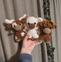 Baby cows TRIO pattern- baby longhorn, baby cow, baby highland, crochet cow pattern, amigurumi, highland, longhorn, cow crochet, low sew product logo