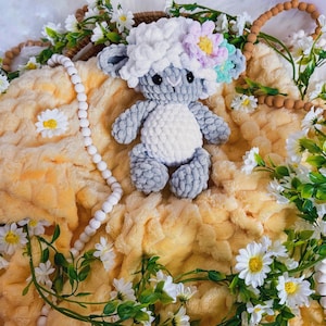daisy the sheep | crochet sheep pattern, crochet lamb, amigurumi, low sew crochet pattern, crochet pattern, pdf, crochet spring pattern