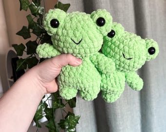 Itty belly frog- frog crochet pattern, crochet pattern, frog amigurumi, low sew