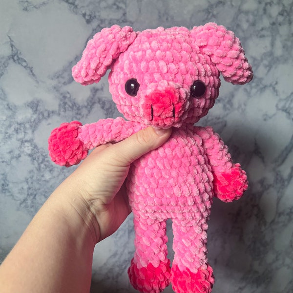 Big Pal Pig- crochet pig, crochet farm animal, crochet pattern, amigurumi