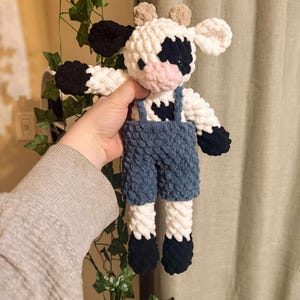 classic cow | crochet cow pattern, amigurumi cow pattern, removable clothes crochet, crochet pattern, amigurumi pattern, low sew