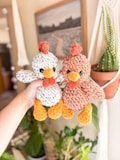 coop the chicken | amigurumi chicken pattern, low sew, crochet pattern, spring crochet, crochet chicken, farm, crochet spring pattern
