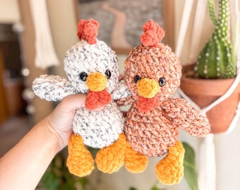 coop the chicken | amigurumi chicken pattern, low sew, crochet pattern, spring crochet, crochet chicken, farm, crochet spring pattern