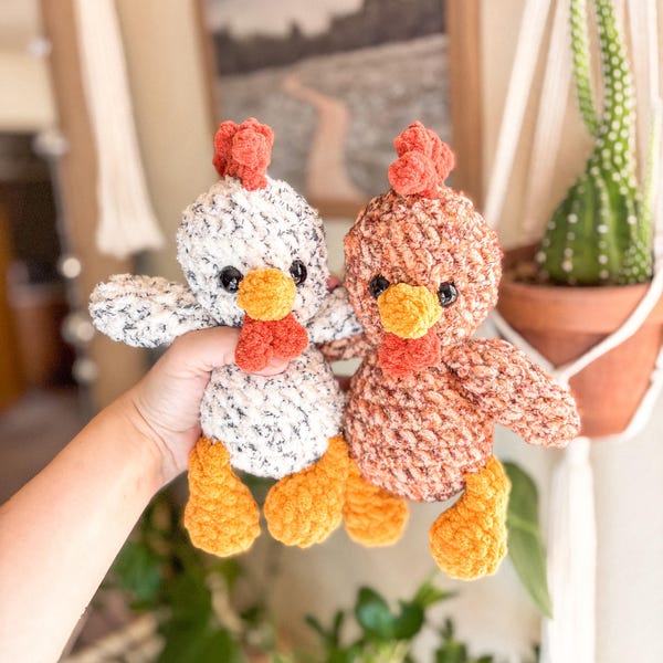 Gallinero / Patrón de pollo amigurumi, costura baja, patrón de ganchillo, ganchillo de primavera, pollo de ganchillo, granja, patrón de primavera de ganchillo