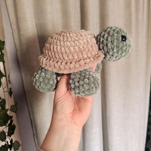 clover the turtle- crochet turtle pattern, land turtle crochet pattern, amigurumi turtle pattern, no sew, tortoise crochet pattern, crochet
