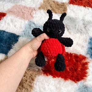 lady the ladybug | amigurumi ladybug pattern, low sew, crochet pattern, amigurumi, spring crochet pattern