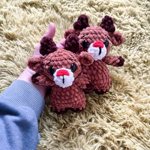 Crochet reindeer pattern- Christmas crochet pattern, amigurumi pattern, amigurumi reindeer, Rudolph crochet pattern