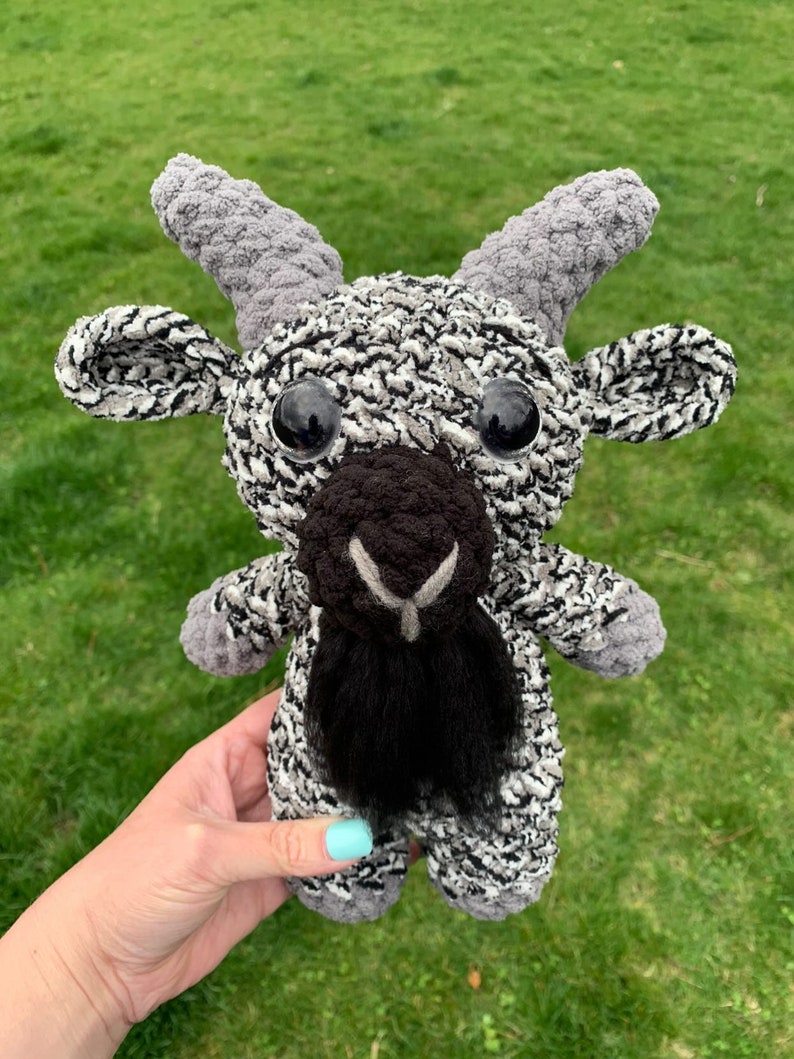 Billy Goat & Baphomet Duo Crochet Pattern amigurumi Billy goat, amigurumi goat, amigurumi baphomet, crochet goat, crochet baphomet, goth image 6