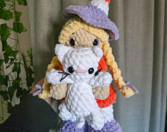 alice the witch | crochet witch pattern, amigurumi witch pattern, Halloween crochet pattern , crochet pattern, amigurumi pattern, low sew