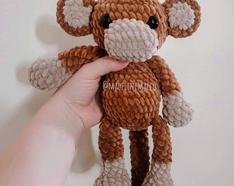 Crochet Monkey Pattern- crochet pattern, amigurumi pattern, monkey crochet, monkey amigurumi