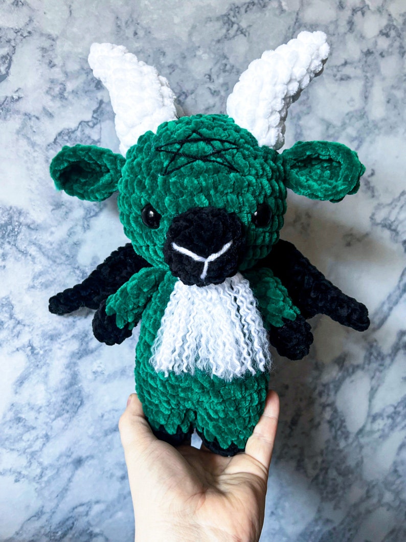 Billy Goat & Baphomet Duo Crochet Pattern amigurumi Billy goat, amigurumi goat, amigurumi baphomet, crochet goat, crochet baphomet, goth image 8