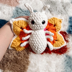 flutter the butterfly | amigurumi butterfly pattern, low sew, crochet pattern, amigurumi, spring crochet pattern