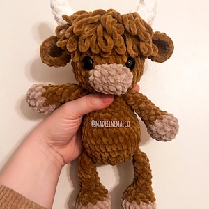 Crochet Highland cow pattern- highland cow amigurumi, highland cow crochet, highland cow, cow pattern