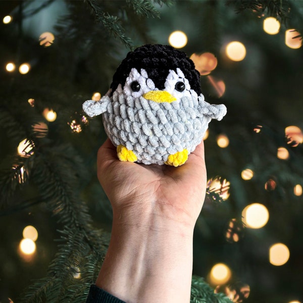 Patrón PDF- Pingüino crochet, patrón pingüino crochet, pingüino amigurumi, patrón crochet navidad, pájaro, patrón amigurumi, crochet sin coser