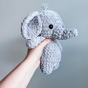 PDF elephant crochet pattern, elephant amigurumi, animal crochet pattern, mini crochet, amigurumi pattern, crochet patter, safari crochet image 1