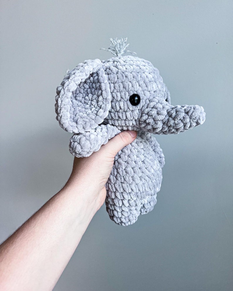 PDF elephant crochet pattern, elephant amigurumi, animal crochet pattern, mini crochet, amigurumi pattern, crochet patter, safari crochet image 1