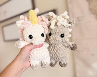 Itty belly unicorn & horse- horse crochet pattern, unicorn crochet pattern, unicorn amigurumi, horse amigurumi, crochet pattern,