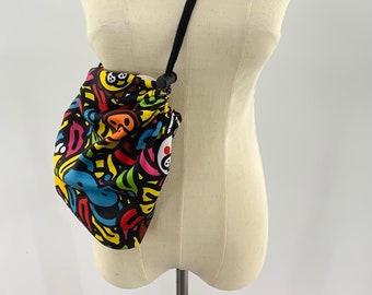 Vintage Baby Milo Bape bag, Vintage Baby Milo Multicolor bag, Vintage Baby Milo Drawstring Bag