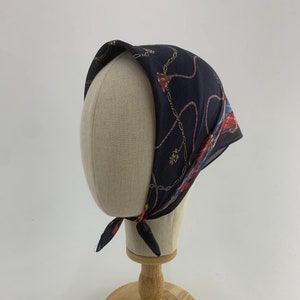 Vintage Authentic Roberta di Camerino Scarf Babushka Handkerchief Bandana Mini Scarf Head Scarf Head Wrap Accessories Art
