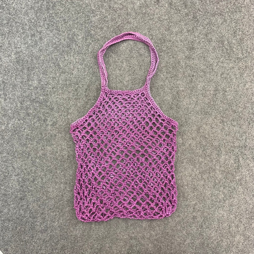 Vintage Crochet Tote Bag Vintage Crochet Bag Vintage Crochet Etsy