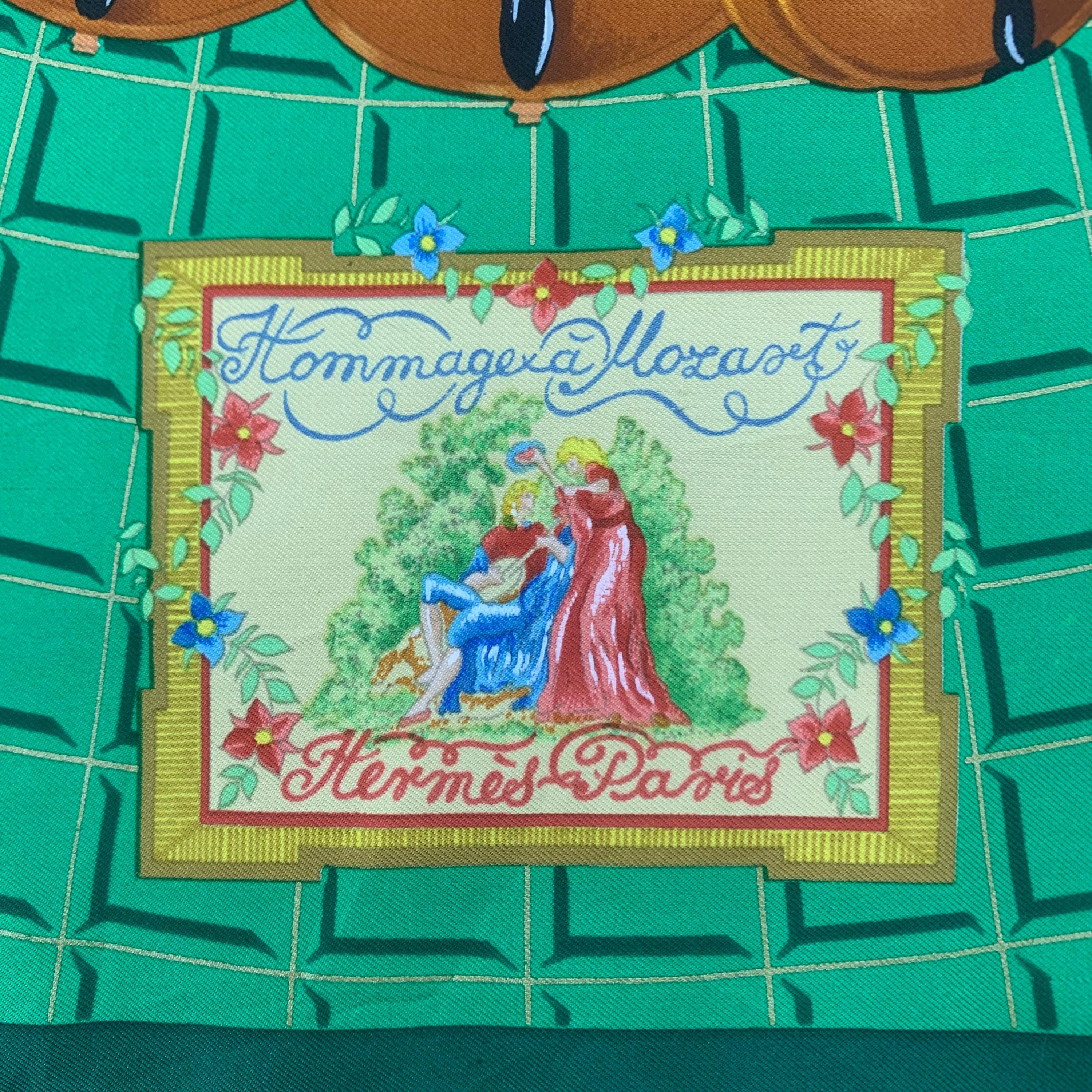 HERMES Hommage a Mozart シルクスカーフ