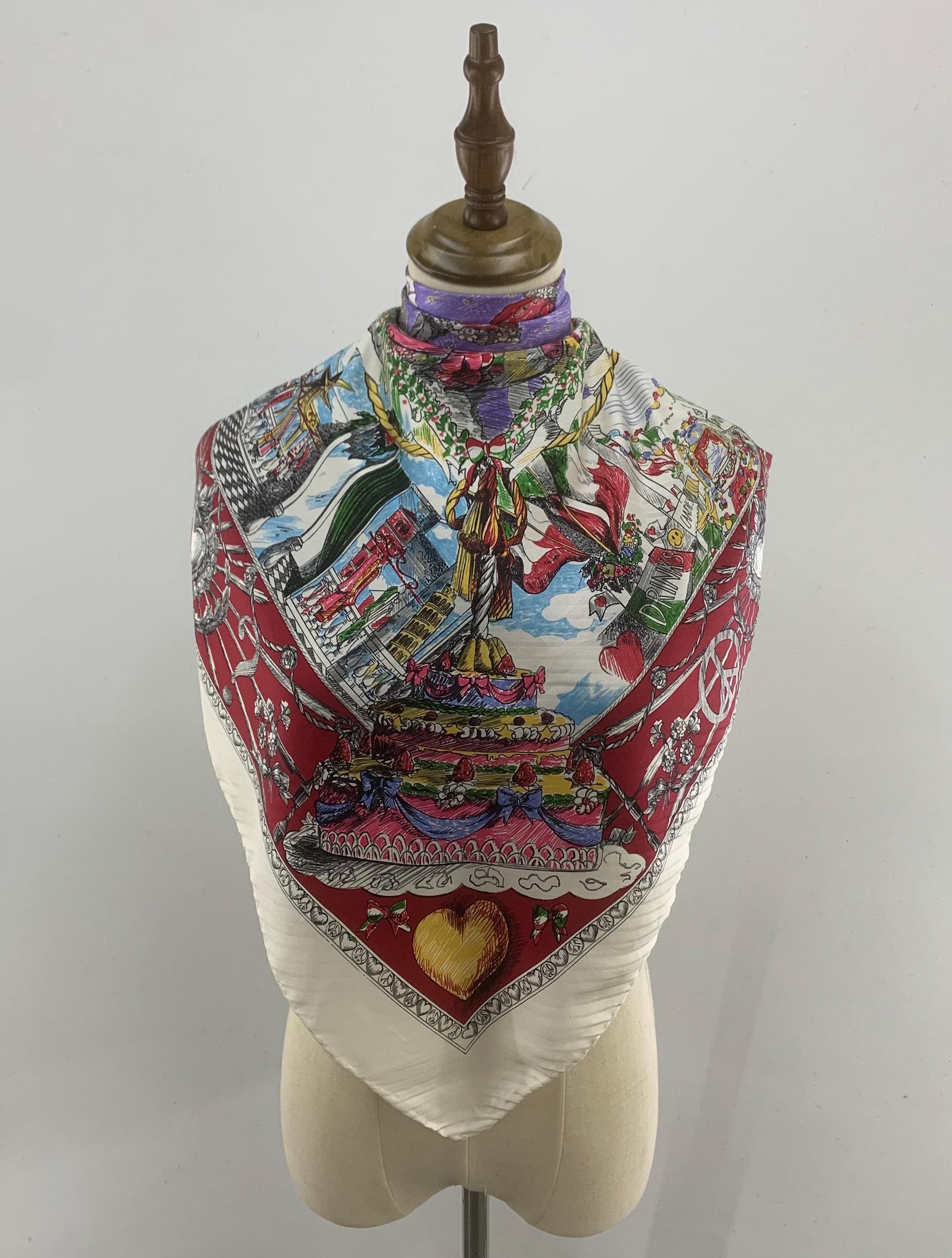 Moschino Silk Scarf - Etsy Canada