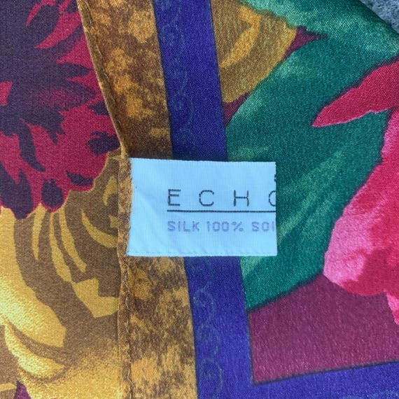 Vintage Echo Authentic Square Scarf Babushka Body… - image 8
