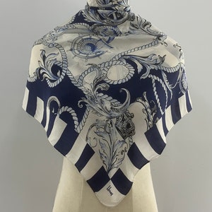 Vintage zijden sjaal honing, zijden babushka vintage honing, zijden hoofddoek vintage honing, zijden stropdas vintage honing