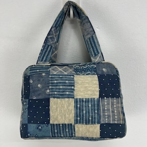 Vintage Authentic Ralph Lauren Bag, Vintage Ralph Lauren Top Handle Bag, Vintage Ralph Lauren Mini Bag Patchwork design