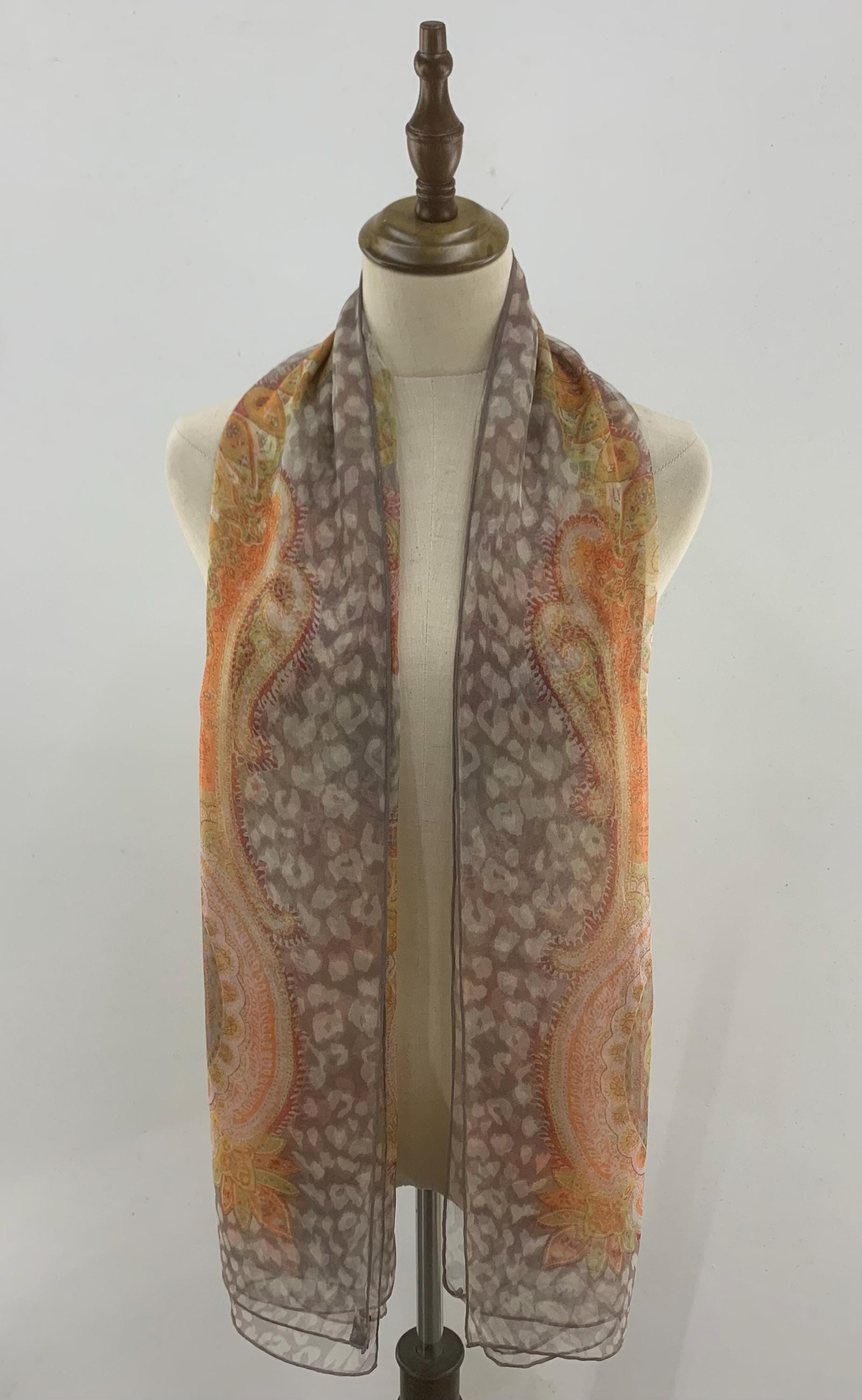 Vintage Handmade Silk Scarf: Floral Muffler, Head Wrap - Etsy