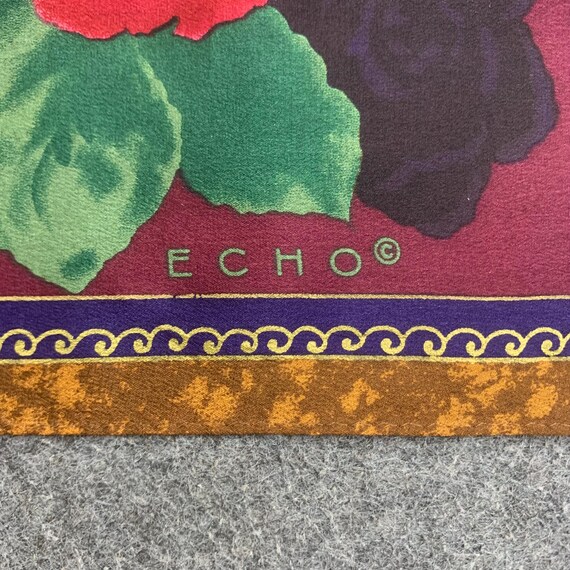 Vintage Echo Authentic Square Scarf Babushka Body… - image 4