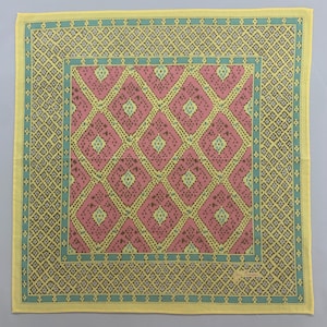 Vintage Authentic Jim Thompson Handkerchief Bandana Mini Scarf Accessories Pocket Square