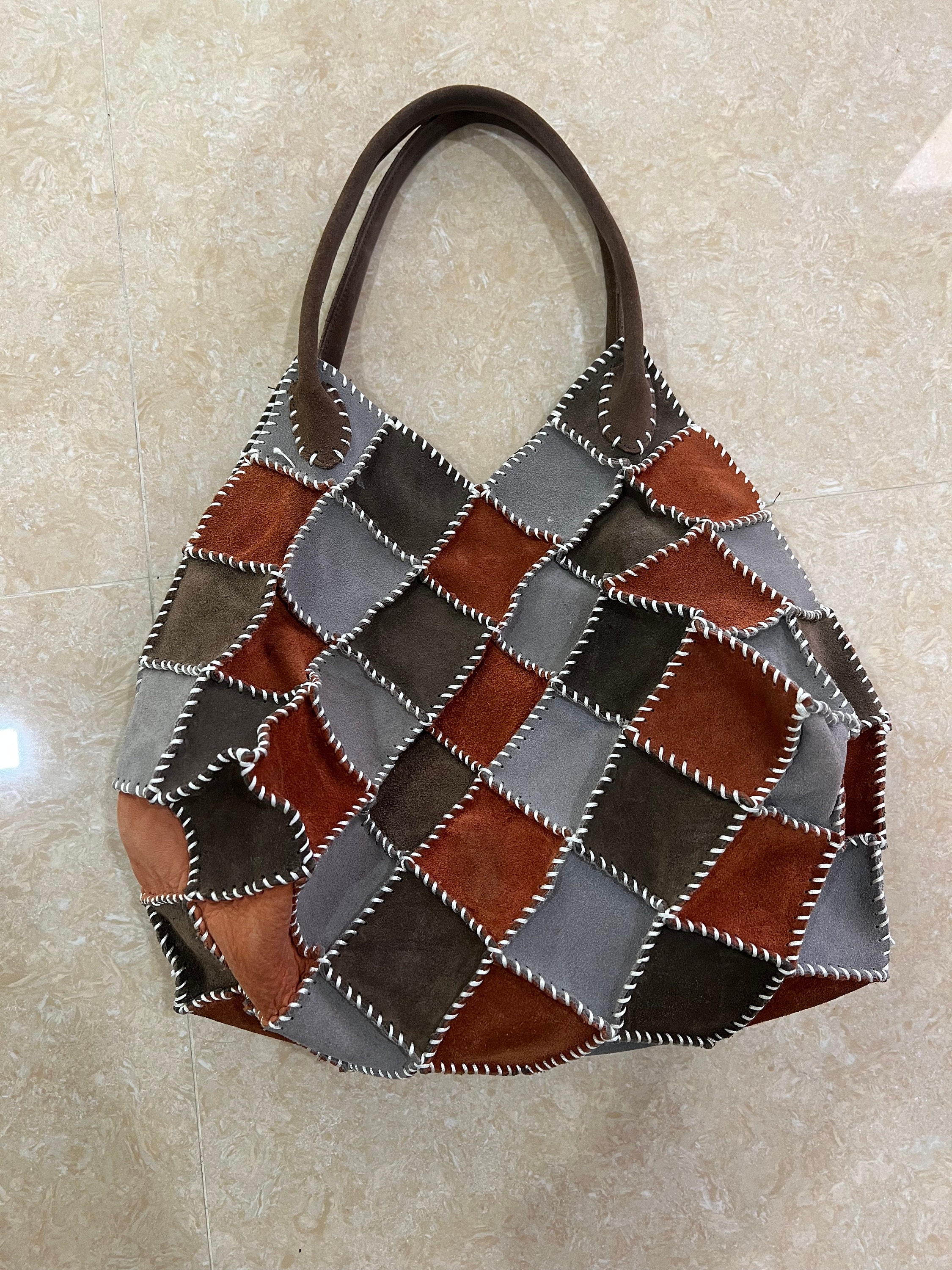 Patchwork Leather Bags Etsy Canada
