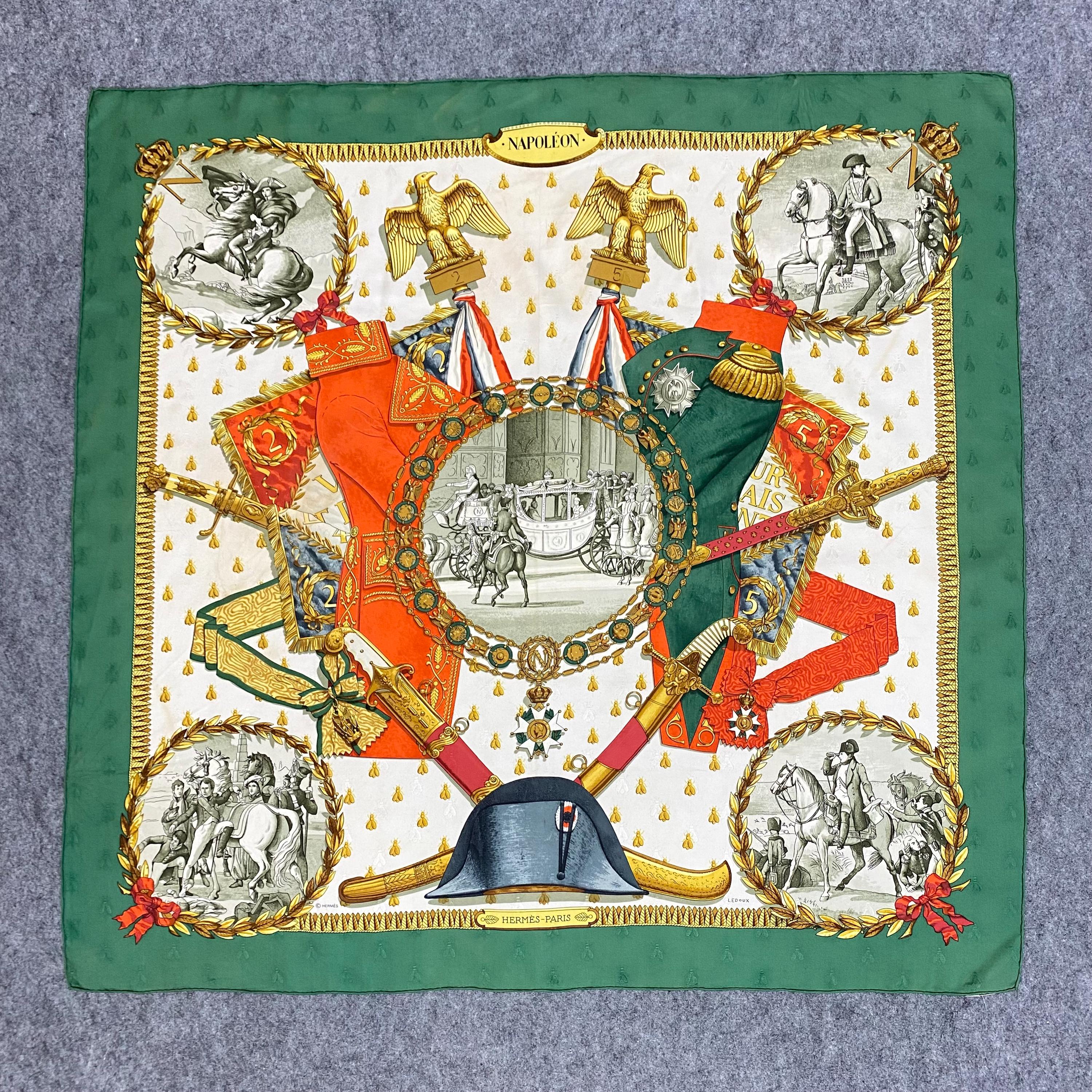 Vintage Authentic HERMES Napoleon by Philippe Ledoux Jacquard Bee