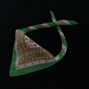Vintage Celine Handkerchief, Vintage Celine Bandana, Vintage Celine Pocket Square, Neckerchief Celine, Celine Macadam
