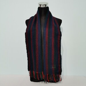 Vintage Dunhill Scarf, Vintage Dunhill Muffler, Vintage Dunhill Neckwear, Dunhill Monogram Scarf, Dunhill Scarf