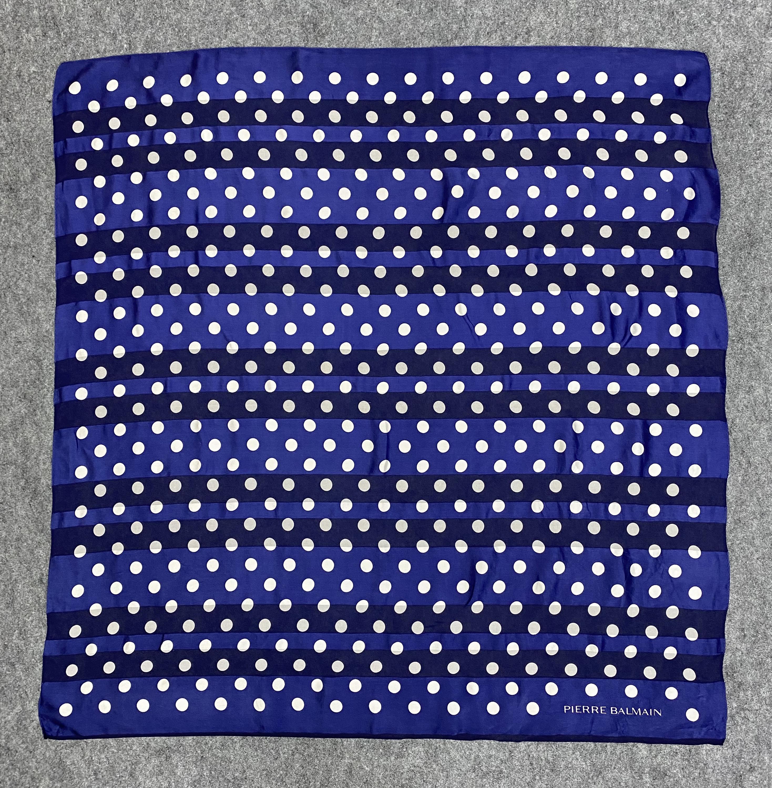 Vintage Pierre Balmain Silk Scarf Neckwear Babushka Polka Dot - Etsy