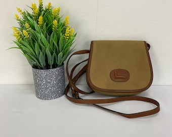 Vintage Lancel Mini Sling Bag Canvas Leder