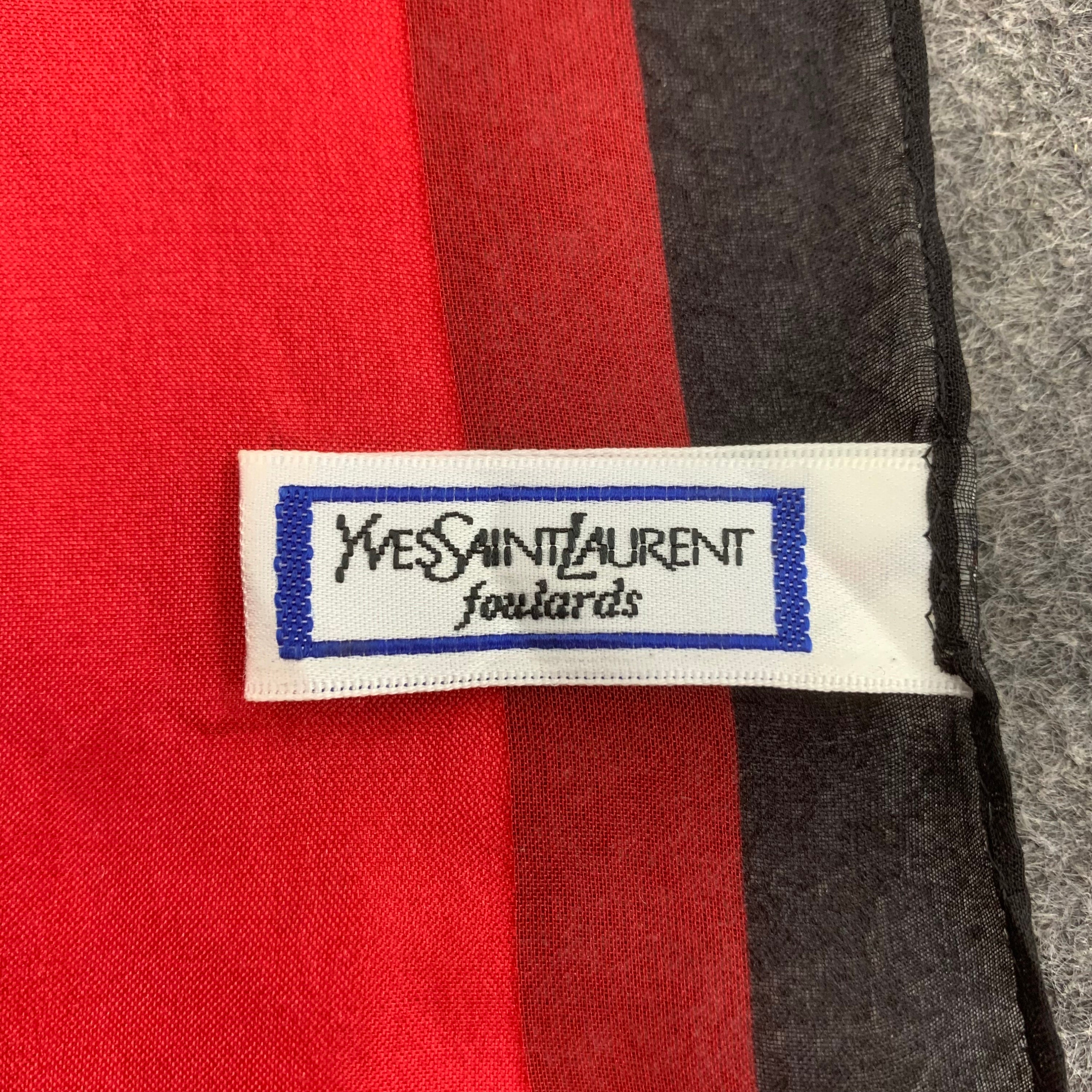 SAINT LAURENT PARIS｜MUFFLERS (719428 3Y210 1000) Vintage Authentic Yves Saint Laurent YSL Stole Silk Long