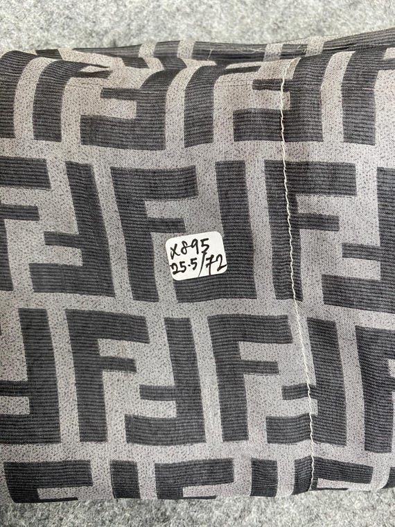 Vintage Fendi Monogram Zucca Silk Muffler Scarf Wrap Neckwear - Etsy