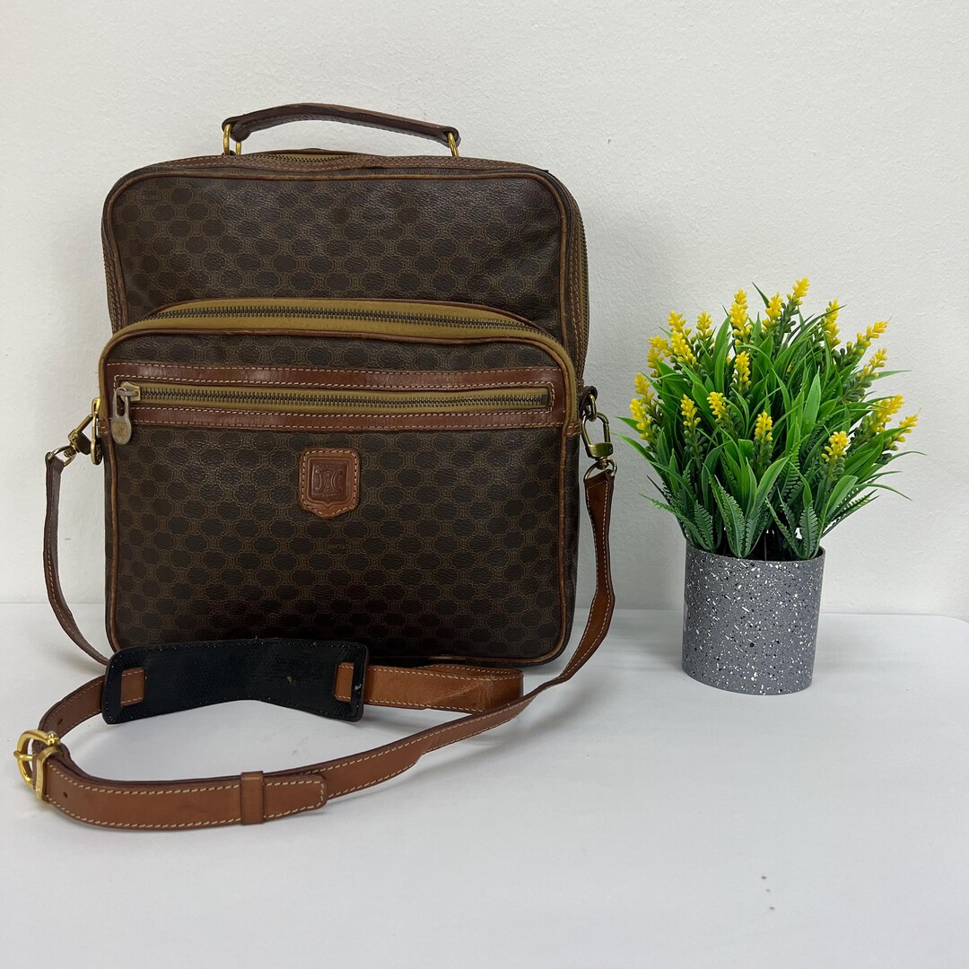 Vintage Celine Macadam Shoulder Bag Brown - Etsy